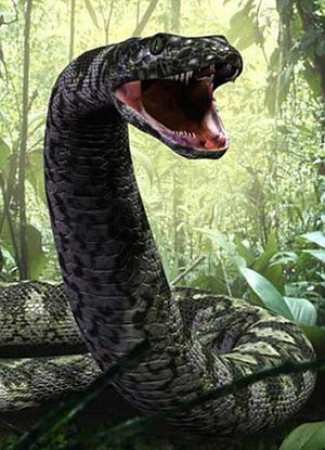 已滅絕的泰坦巨蟒復(fù)原照